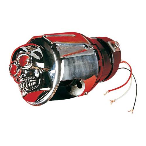 Universal-Schalldämpferanschluss mit beleuchtetem Totkopf Led Rot DEAD-LIGHT