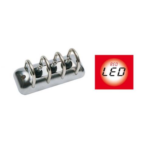 Tripole LED Schalter Chrom LED Rot Tuning Zubehör